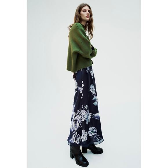 ZARA Printed Midi Skirt NWT - Picture 8 of 13